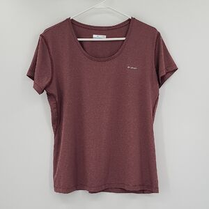 Columbia Red Crew Neck Short Sleeve Tee